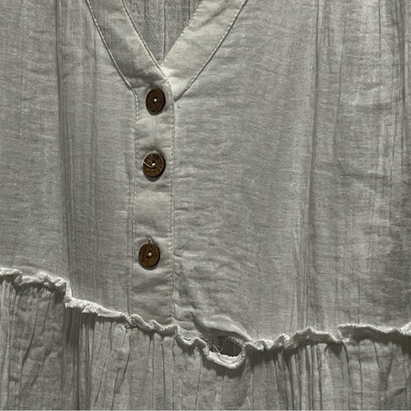 Salty Lemon Women’s 100%Cotton Tunic Tiered Dress Boho CottageCore Cowgirl Chic - Picture 6 of 8